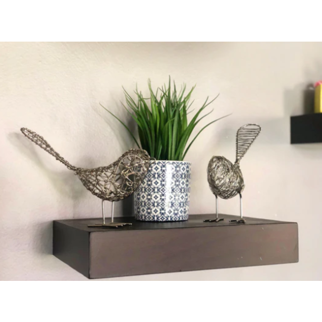 Silver Wrapped Wire Bird