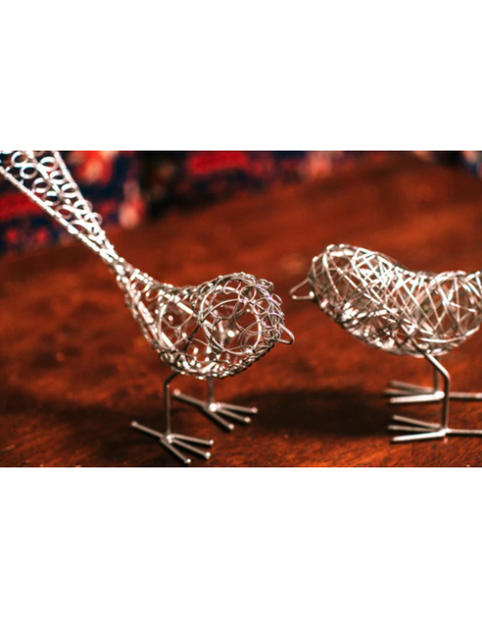 India Silver Wrapped Wire Bird, India
