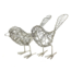 Silver Wrapped Wire Bird