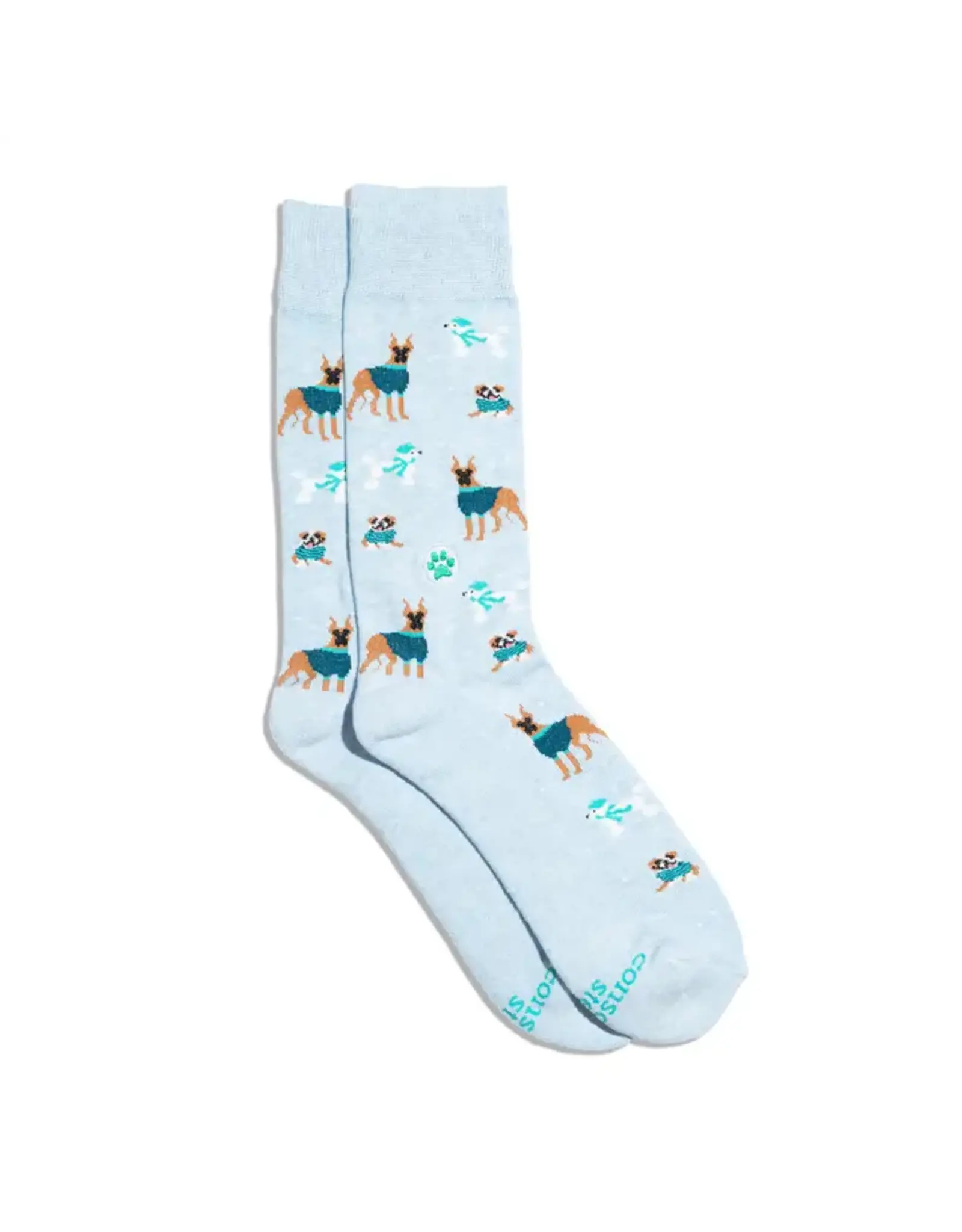India Crew Socks That Save Dogs - Blue