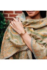 India Desert Sand Paisley Wool Scarf, India