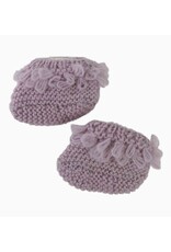 Nepal Little Fawn Baby Booties in Purple, Nepal