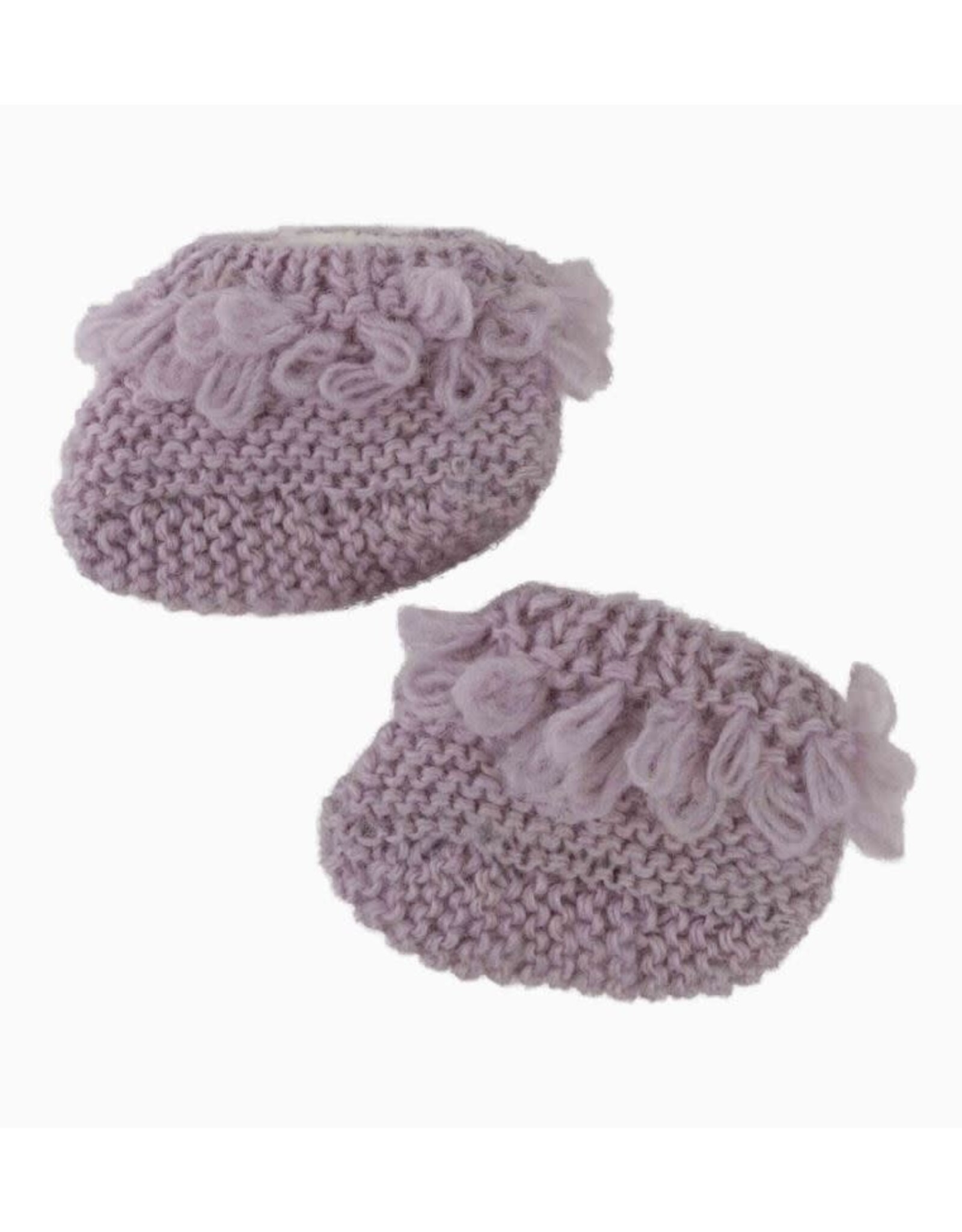 Nepal Little Fawn Baby Booties in Purple, Nepal