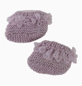 Nepal Little Fawn Baby Booties in Purple, Nepal