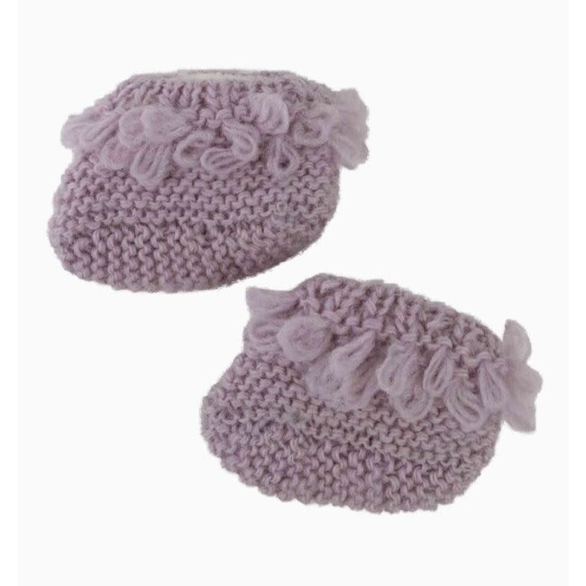 Little Fawn Baby Booties in Purple