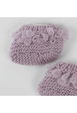 Nepal Little Fawn Baby Booties in Purple, Nepal