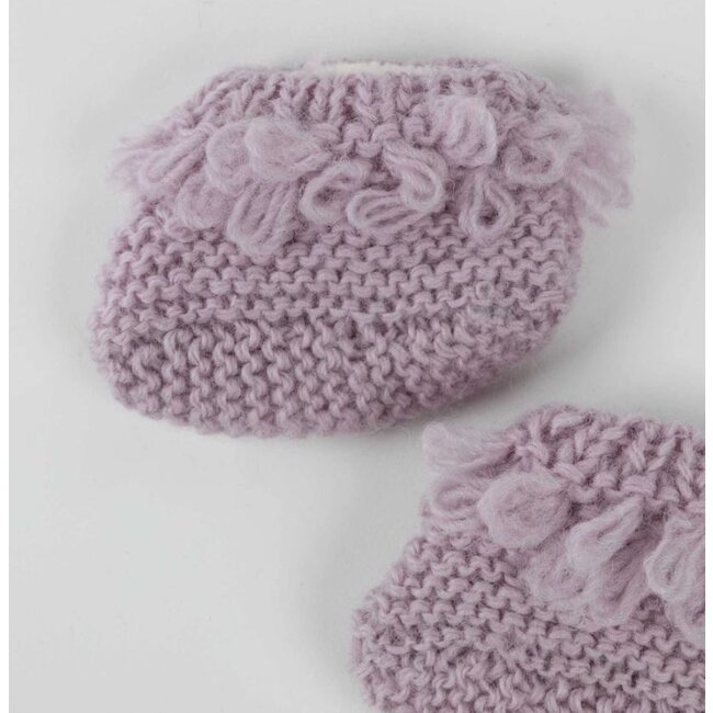 Little Fawn Baby Booties in Purple