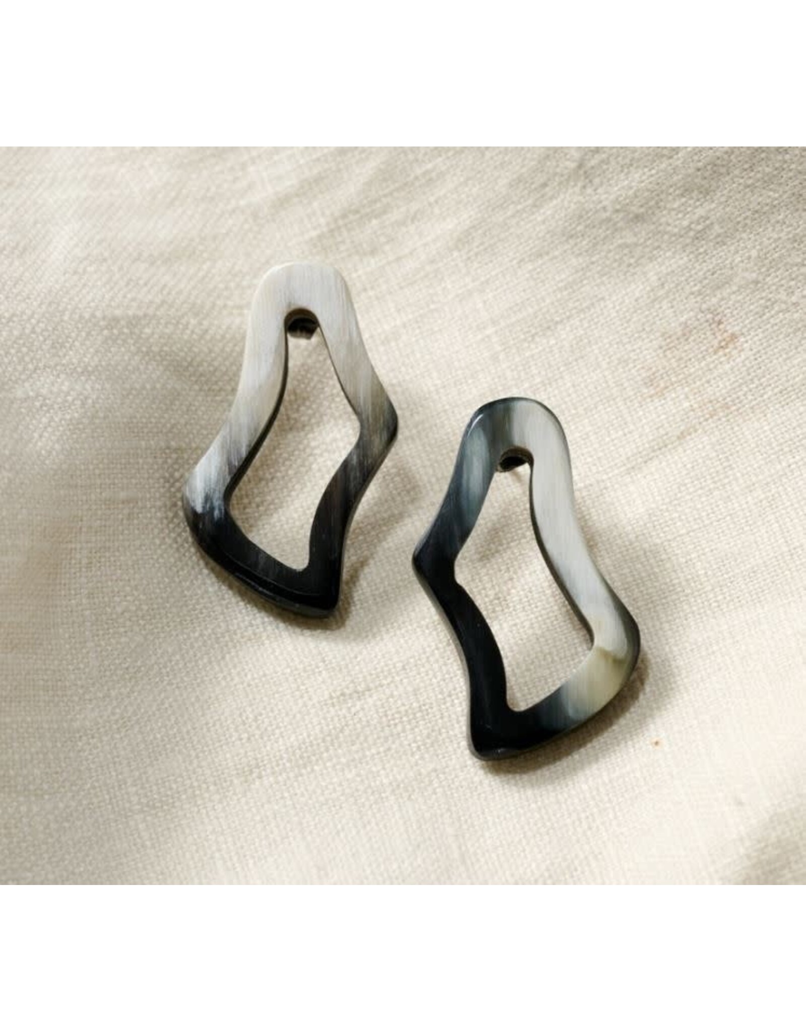 Vietnam Hai Reclaimed Horn Post Earrings, Vietnam