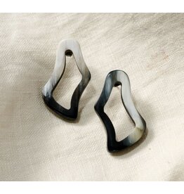 Vietnam Hai Reclaimed Horn Post Earrings, Vietnam
