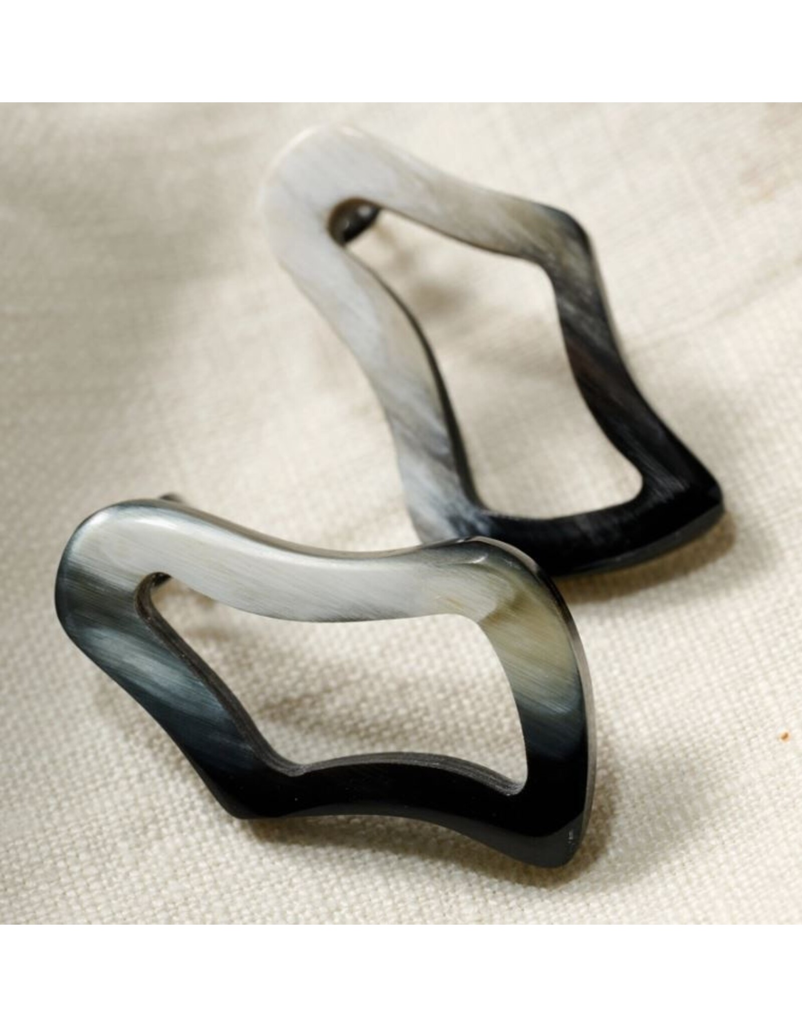 Vietnam Hai Reclaimed Horn Post Earrings, Vietnam