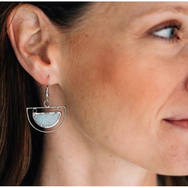 Half Moon Capiz Earrings