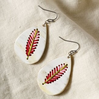 Vietnam CLEARANCE Lacay Stitched Drop Teardrop Earrings