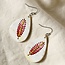 Lacay Stitched Drop Teardrop Earrings