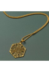 India Mandala Brass Medallion Necklace, India