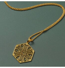 India Mandala Brass Medallion Necklace, India