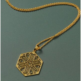 India CLEARANCE Mandala Brass Medallion Necklace