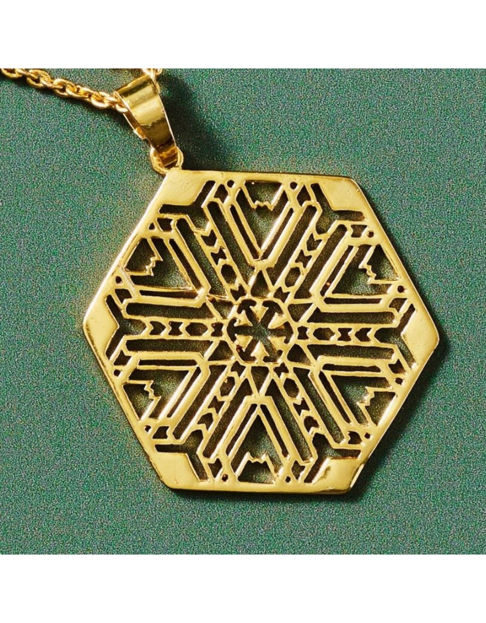 India Mandala Brass Medallion Necklace, India