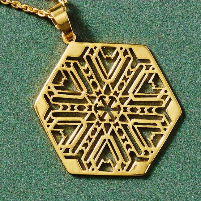 CLEARANCE Mandala Brass Medallion Necklace