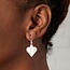 Palestine Mother of Pearl Heart Drop Earrings