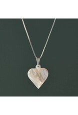 Palestine Mother of Pearl Heart Pendant Necklace, Palestine