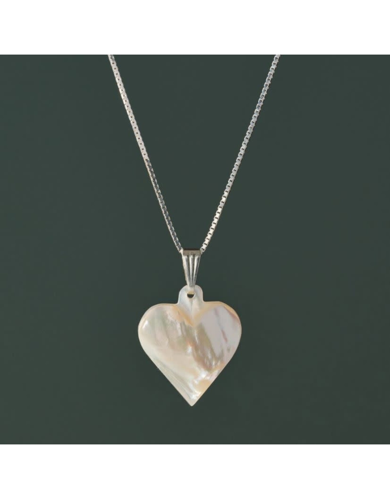 Palestine Mother of Pearl Heart Pendant Necklace, Palestine
