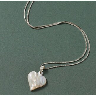 Palestine CLEARANCE Mother of Pearl Heart Pendant Necklace