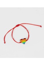 Colombia Rainbow Heart Gourd Bracelet, Colombia