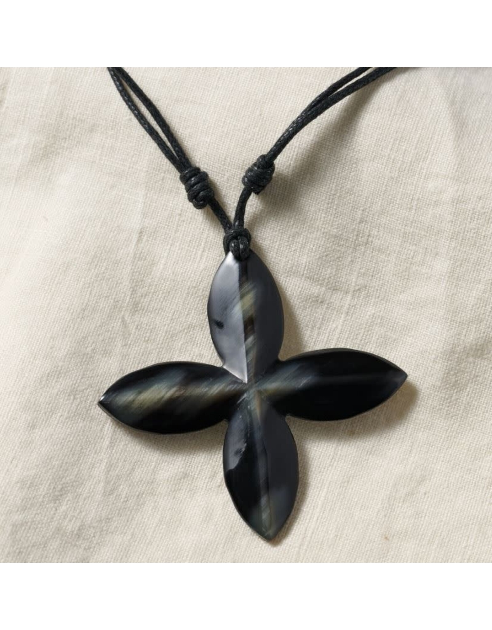 Vietnam Reclaimed Horn Cross Necklace, Vietnam