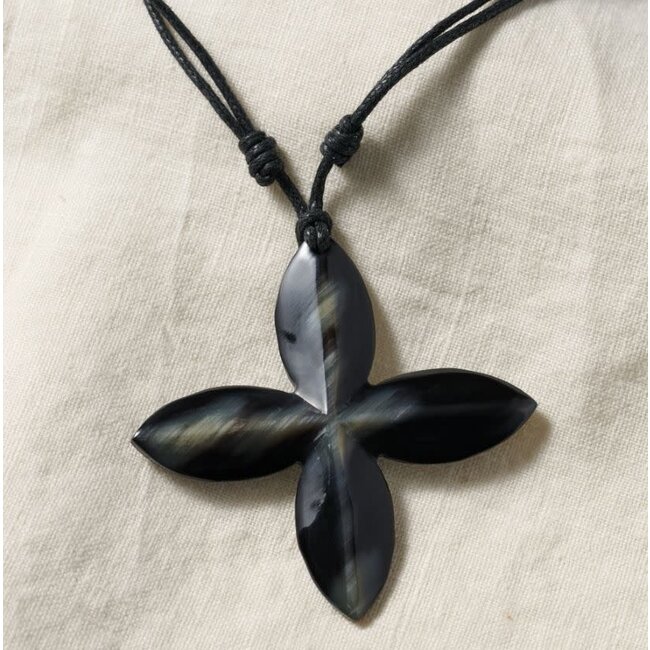 Reclaimed Horn Cross Necklace