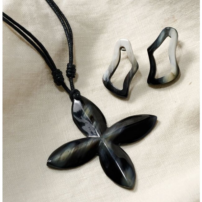 Reclaimed Horn Cross Necklace