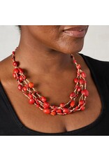 Ecuador Vyna Multistrand Seed Necklace, Ecuador