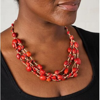 Ecuador Vyna Multistrand Seed Necklace