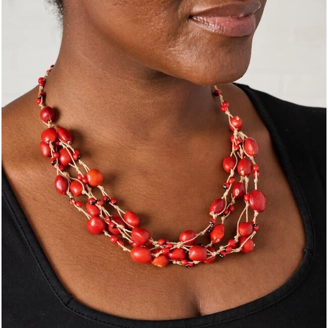 Vyna Multistrand Seed Necklace