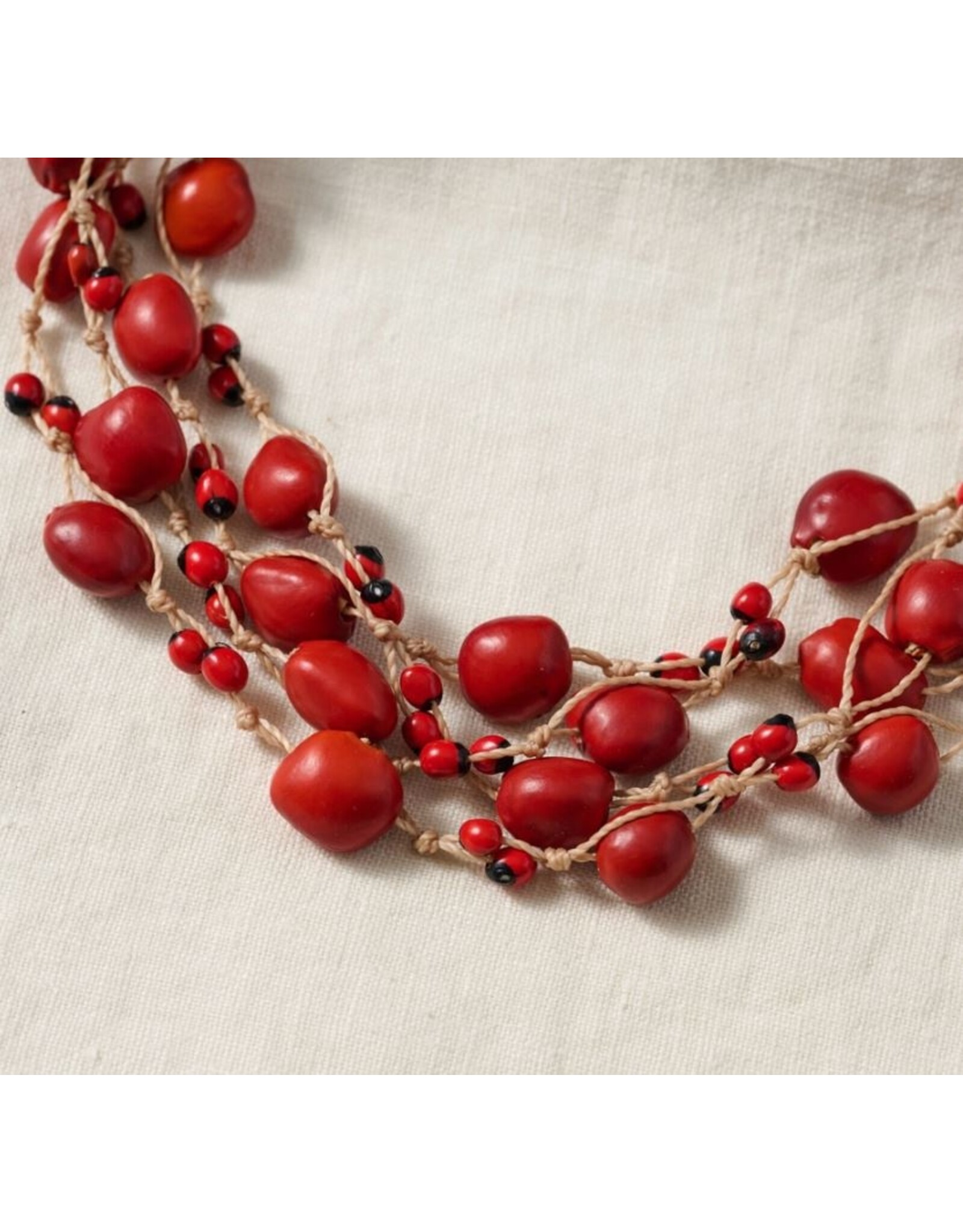 Ecuador Vyna Multistrand Seed Necklace, Ecuador