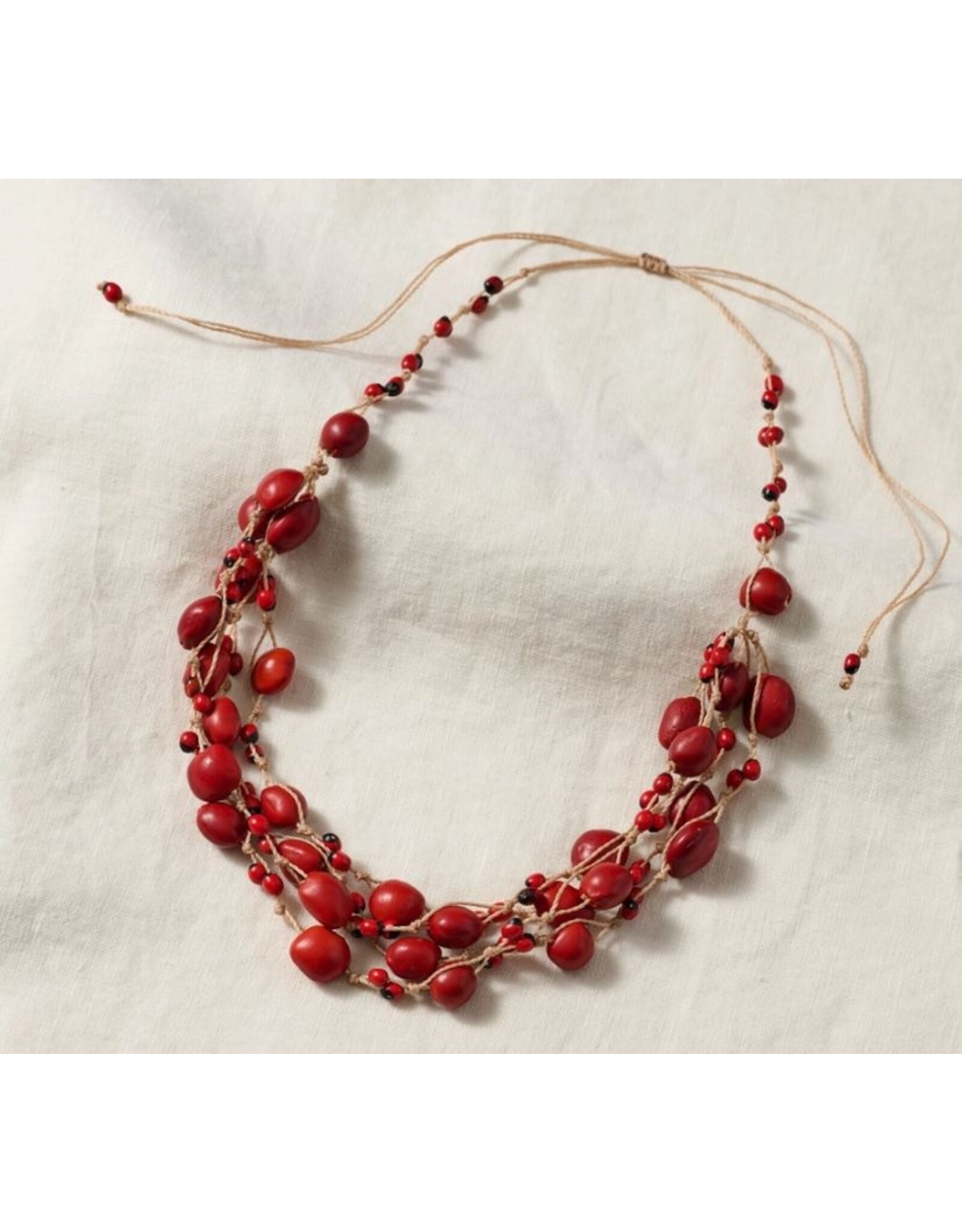 Ecuador Vyna Multistrand Seed Necklace, Ecuador
