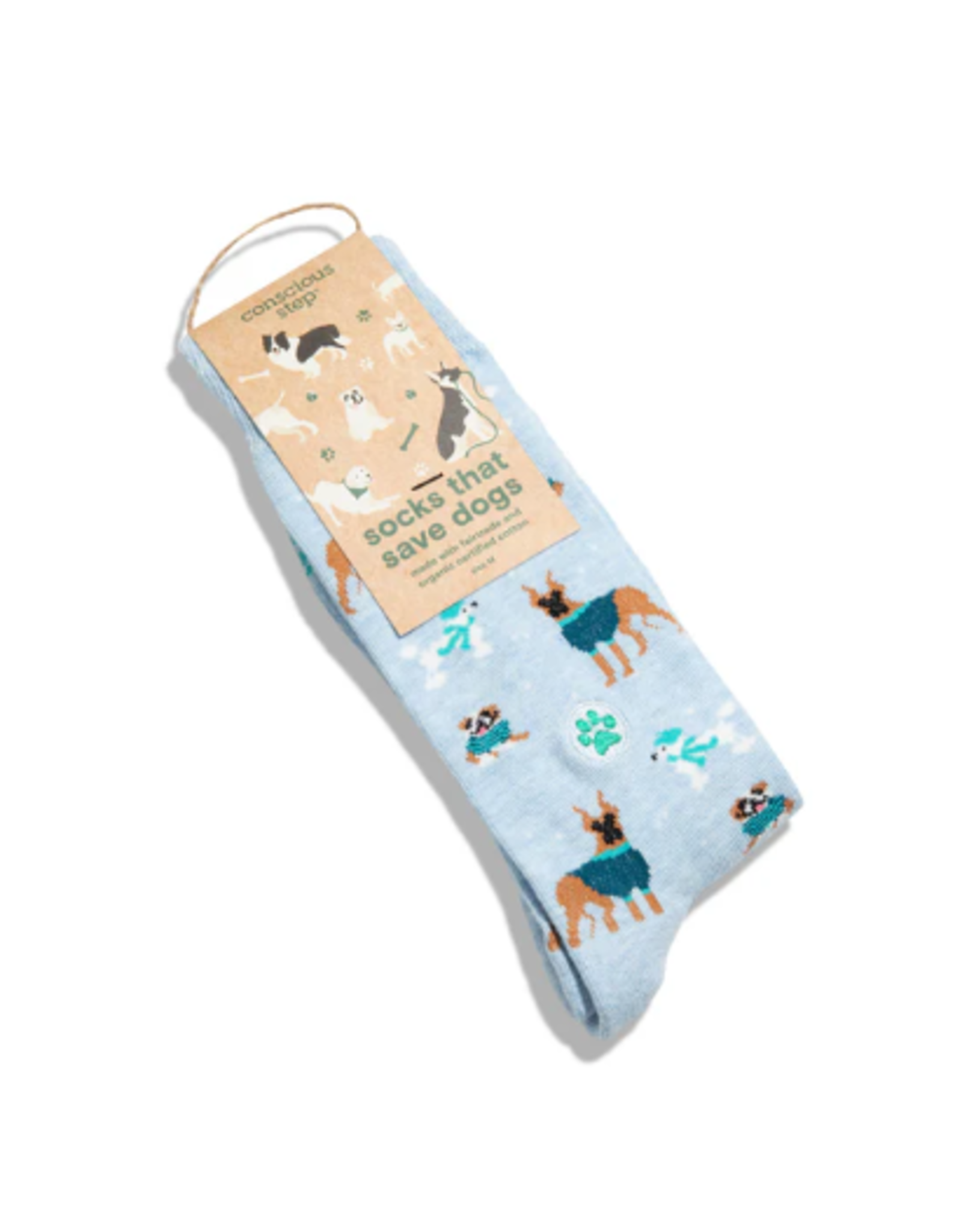 India Crew Socks That Save Dogs - Blue