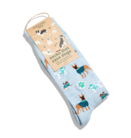 India Crew Socks That Save Dogs - Blue