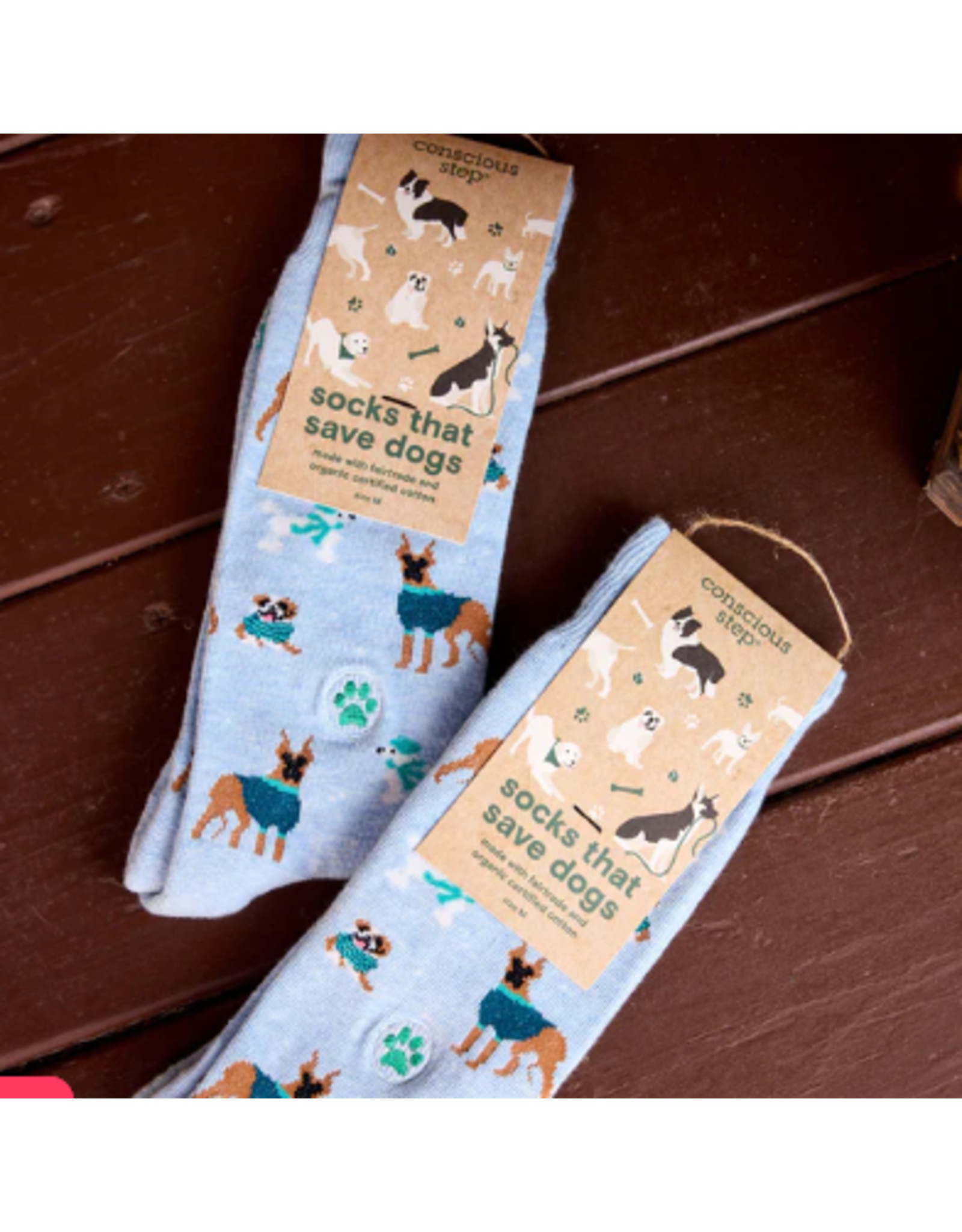India Crew Socks That Save Dogs - Blue