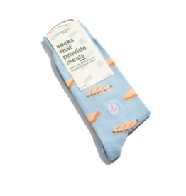 India Crew Socks That Provide Meals - Blue Sandwiches