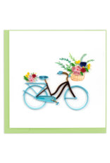 Vietnam Quilled Bicycle & Flower Basket Card