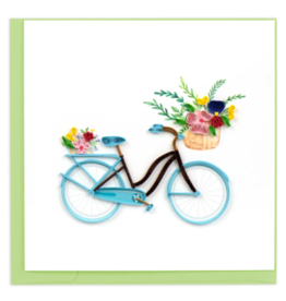 Vietnam Quilled Bicycle & Flower Basket Card