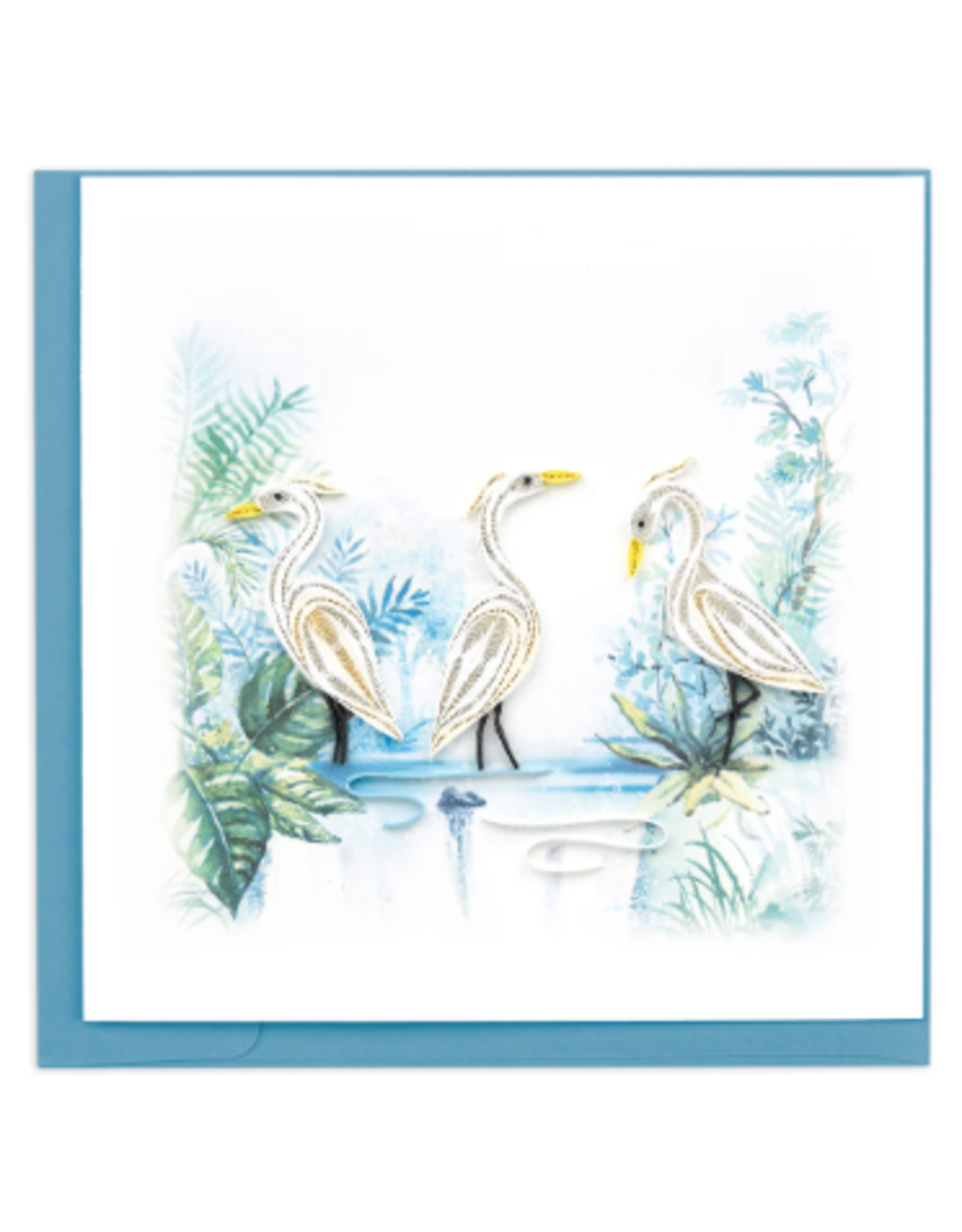 Vietnam Quilled Three Herons Card, Vietnam