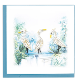 Vietnam Quilled Three Herons Card, Vietnam