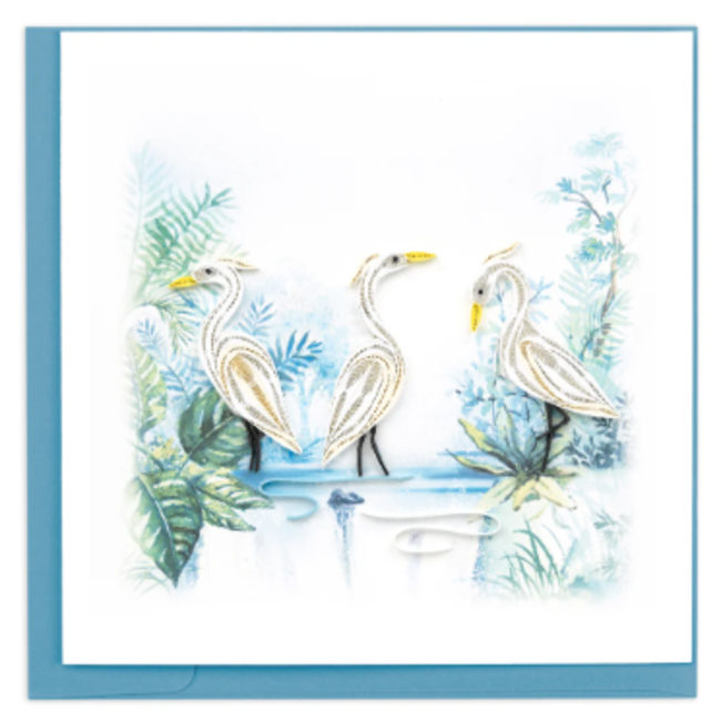 Quilled Card - Three Herons