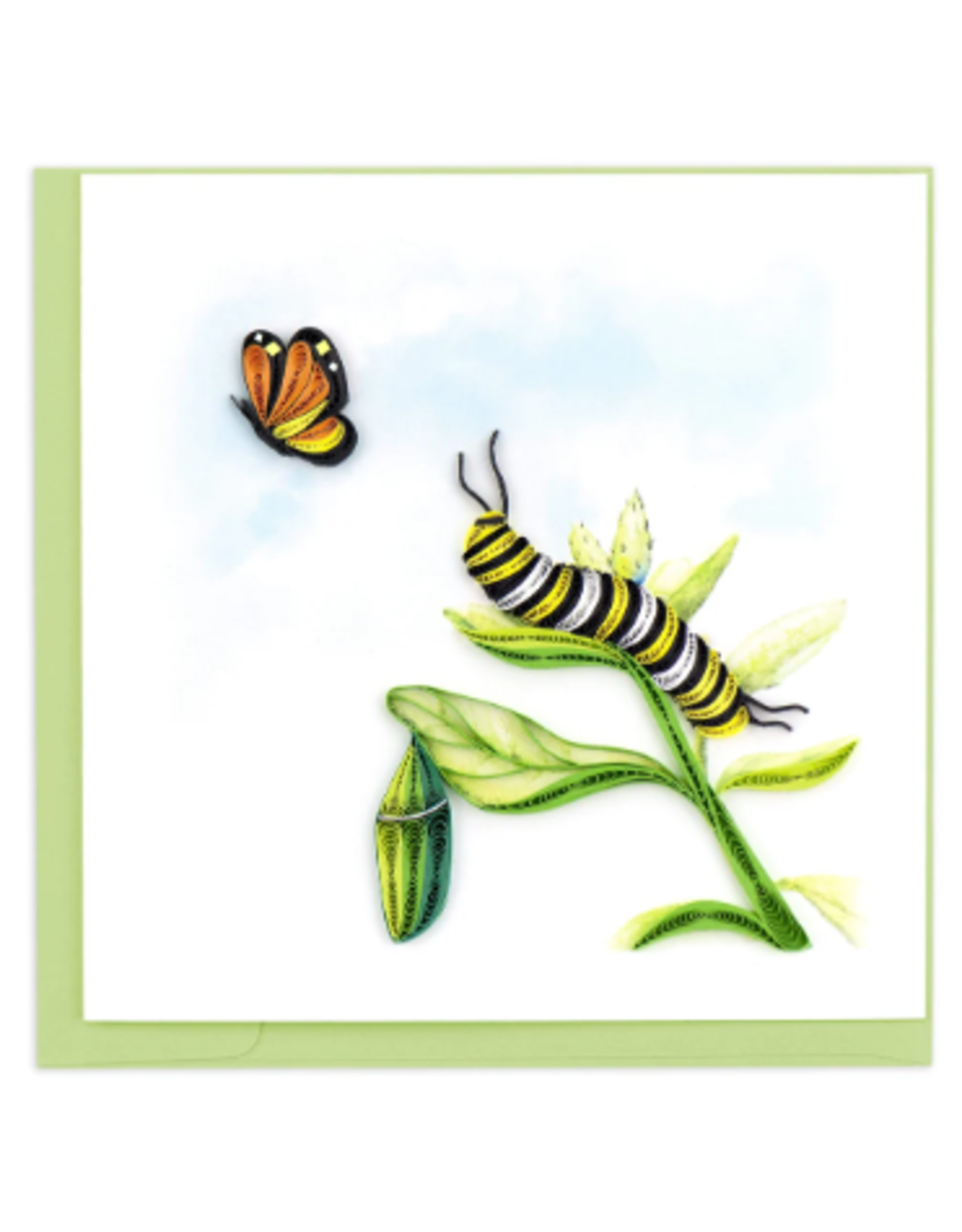 Vietnam Quilled Caterpillar Card, Vietnam