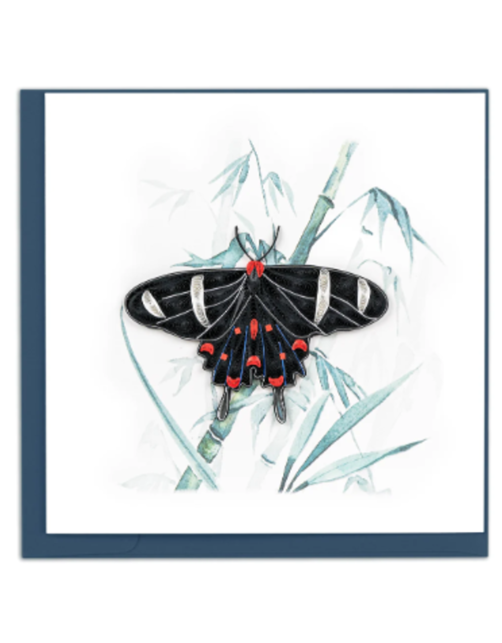 Vietnam Quilled Butterfly on Bamboo Card, Vietnam