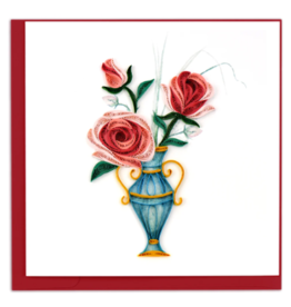 Vietnam Quilled Victorian Rose Bouquet Card, Vietnam