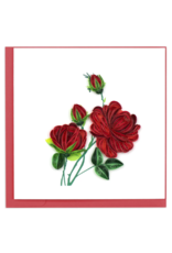 Vietnam Quilled Red Roses Card