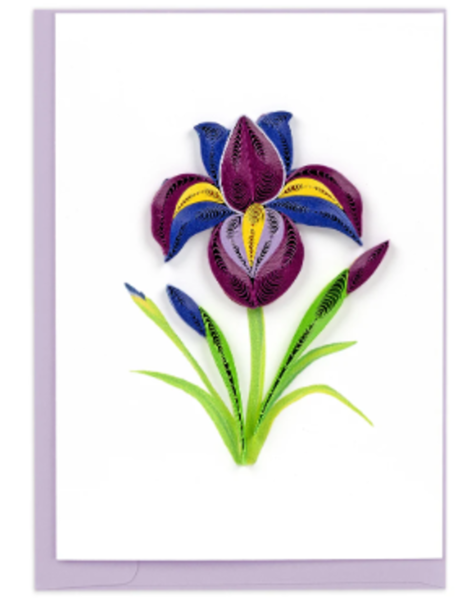 Vietnam Quilled Iris w/ Yellow Mini Card, Vietnam