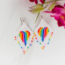 Rainbow Heart Fringe Earrings